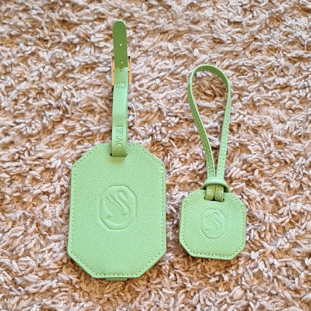 Swarovski Mint Green Travel Tag Duo